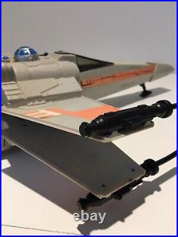 Vintage Star Wars Original Kenner Palitoy 1980 Grey X-wing Fighter working wings