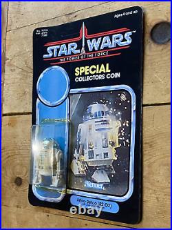 Vintage Star Wars POTF R2D2 Pop Up Sabre Carded Sealed on Custom Card