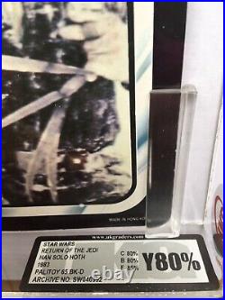 Vintage Star Wars Palitoy Original 1983 ROTJ Han Solo Hoth MOC UKG Y 80 graded