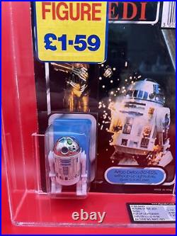 Vintage Star Wars R2-d2 Pop-up Lightsaber Tri-logo Last 17 Ukg 75%