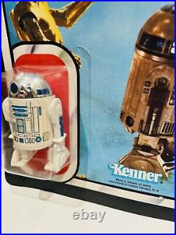 Vintage Star Wars ROTJ Artoo-Detoo R2-D2 Figure MOC 65 Back 1983 Kenner Clear