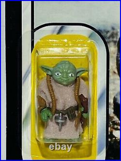 Vintage Star Wars ROTJ Yoda Brown Snake Carded Action Figure MOC Clear Bubble