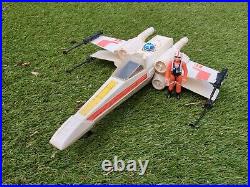 Vintage Star Wars X-wing Fighter Spaceship & Luke Figure Original Issue Ship