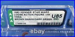 Vintage Star Wars Yoda Figure Graded AFA U85+ 85% NM Near Mint Brown Snake 1980