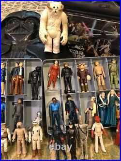 Vintage Star Wars action figure and cases lot