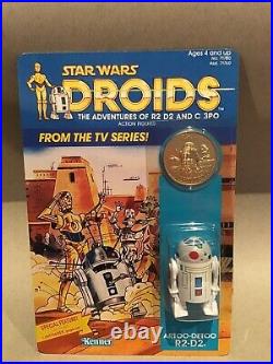 Vintage Style Custom Star Wars Droids Backing Card & Coin R2D2