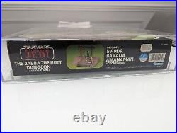 Vintage star wars AFA 80+ NM Jabba Dungeon MISB Last 17 Playset 1984 Sears