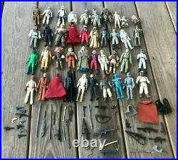 Vtg 1970's-80's Star Wars Action Figures Collection Weapons And Accessories Lot