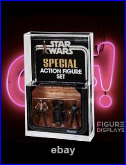 X4 Star Wars Vintage Acrylic Action Figure Set 3 Pack hasbro 3.75 (case only)