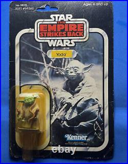 Yoda vintage star wars Figure Original Carded 1980 Rare Empire Strikes Back