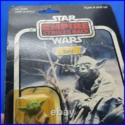 Yoda vintage star wars Figure Original Carded 1980 Rare Empire Strikes Back